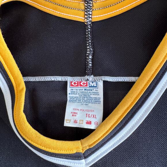 Vintage 92-95 Mario Lemiuex CCM NHL Pittsburgh Penguins 1st Gen Maska Jersey XL - Picture 6 of 11